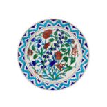 THEODORE DECK: A 19TH CENTURY IZNIK STYLE POTTERY CHARGER