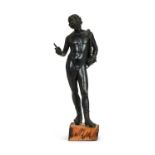 A LATE 19TH CENTURY NEAPOLITAN BRONZE OF NARCISSUS, AFTER THE ANTIQUE