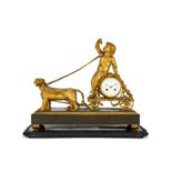 AN EXCEPTIONAL LATE 18TH CENTURY LOUIS XVI PERIOD GILT BRONZE MANTEL CLOCK
