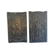 SIR WILLIAM HAMO THORNYCROFT, RA (BRITISH, 1850-1925): TWO BRONZE PLAQUETTES