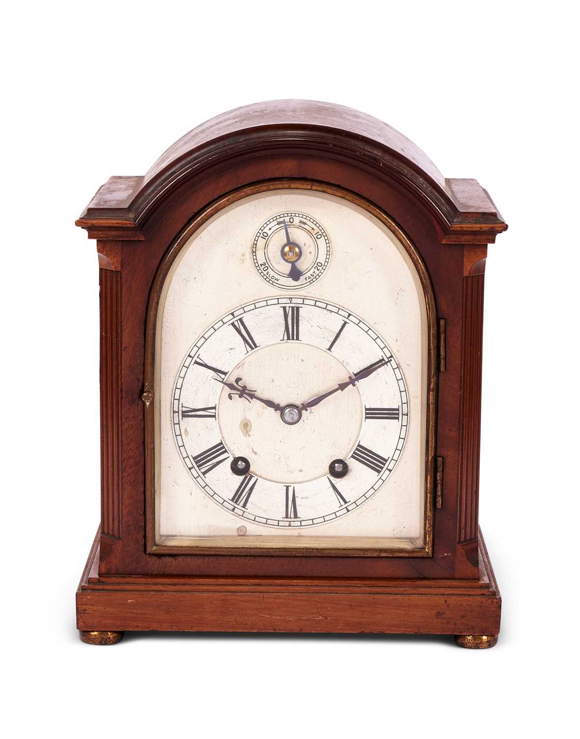 A LATE 19TH CENTURY ENGLISH MAHOGAN Y BRACKET CLOCK