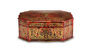 ALPHONSE GIROUX: A 19TH CENTURY BOULLE STYLE TORTOISESHELL CASKET