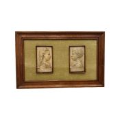 PAUL-GABRIEL CAPELLARO (FRENCH, 1862-1956): A PAIR OF PATINATED PLASTER BAS-RELIEF PLAQUES OF CHILDR