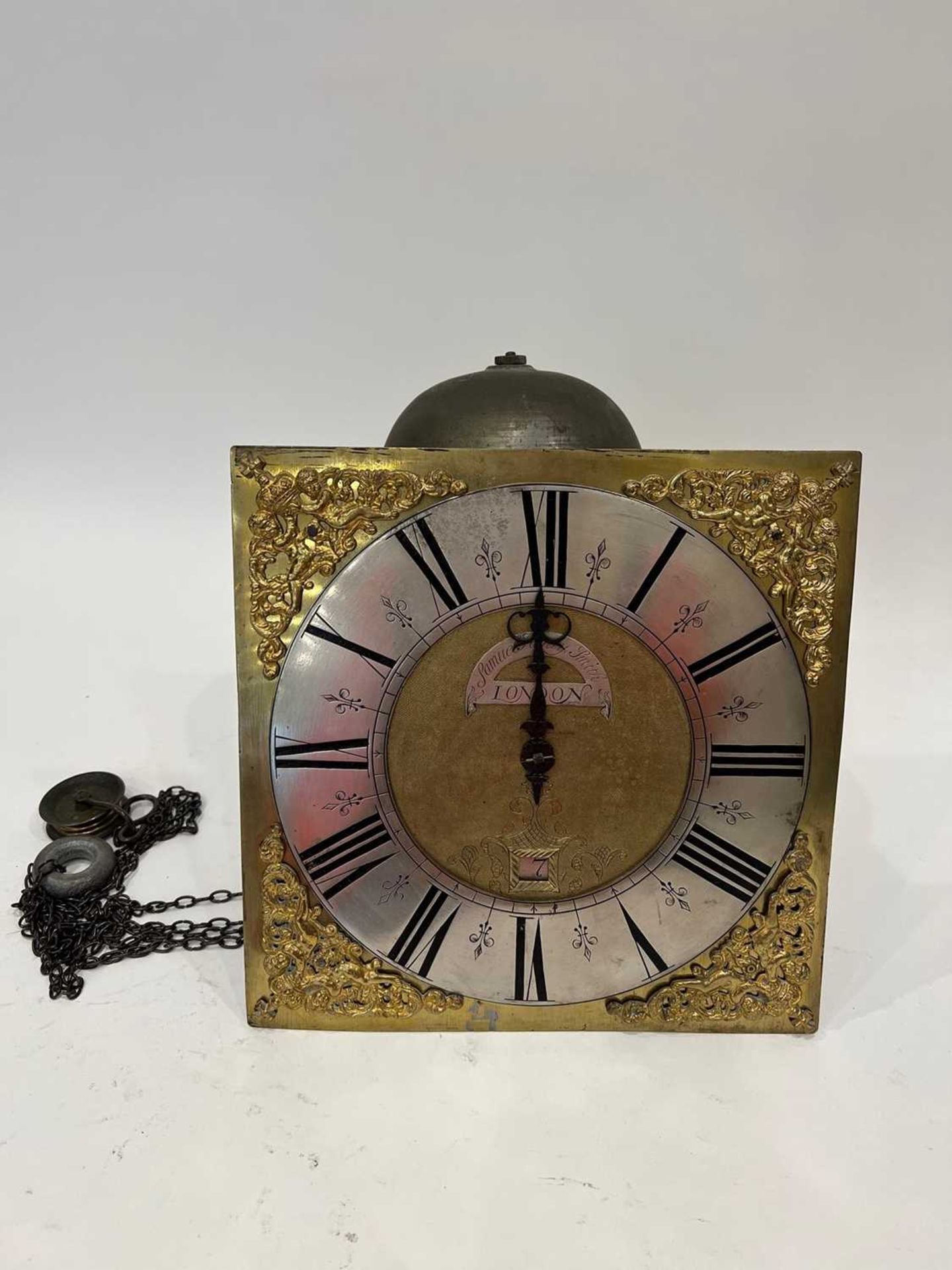 A QUEEN ANNE PERIOD EBONISED LONGCASE CLOCK SIGNED SAMUEL HENRY SMITH, LONDON - Image 10 of 10