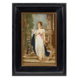 A LARGE KPM BERLIN PORCELAIN PLAQUE DEPICTING QUEEN LOUISE, LATE 19TH CENTURY