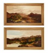 CIRCLE OF CHARLES LESLIE (1794-1859): A PAIR OF PAINTINGS OF HIGHLAND SCENES