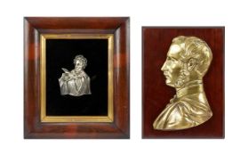 TWO 19TH CENTURY ENGLISH PORTRAIT RELIEFS OF PRINCE ALBERT AND LORD BYRON
