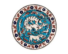 A 19TH CENTURY IZNIK STYLE CHARGER ATTRIBUTED TO SAMSON