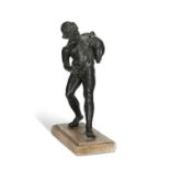 A 19TH CENTURY NEAPOLITAN MODEL OF A FAUN, AFTER THE ANTIQUE