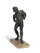 A 19TH CENTURY NEAPOLITAN MODEL OF A FAUN, AFTER THE ANTIQUE