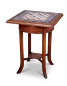 A SPECIMEN MARBLE INLAID GAMING TABLE