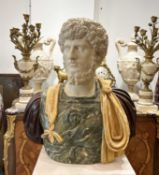 AFTER THE ANTIQUE: A LIFE-SIZE BUST OF ROMAN EMPEROR LUCIUS AELIUS
