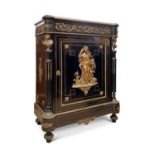 A FINE NAPOLEON III GILT BRONZE MOUNTED, EBONISED SIDE CABINET, CIRCA 1870