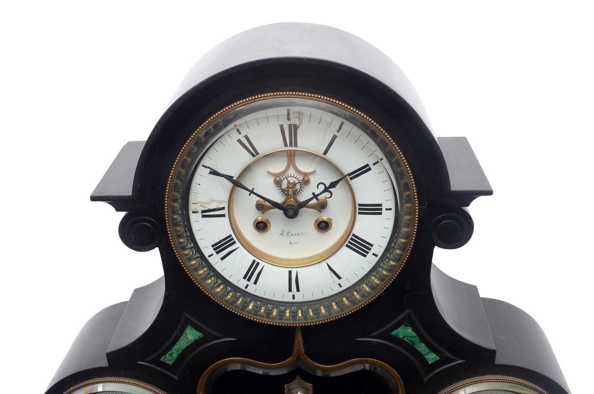 AN IMPRESSIVE 19TH CENTURY FRENCH PERPETUAL CALENDAR CLOCK WITH MOONPHASE AND BAROMETER - Image 3 of 6