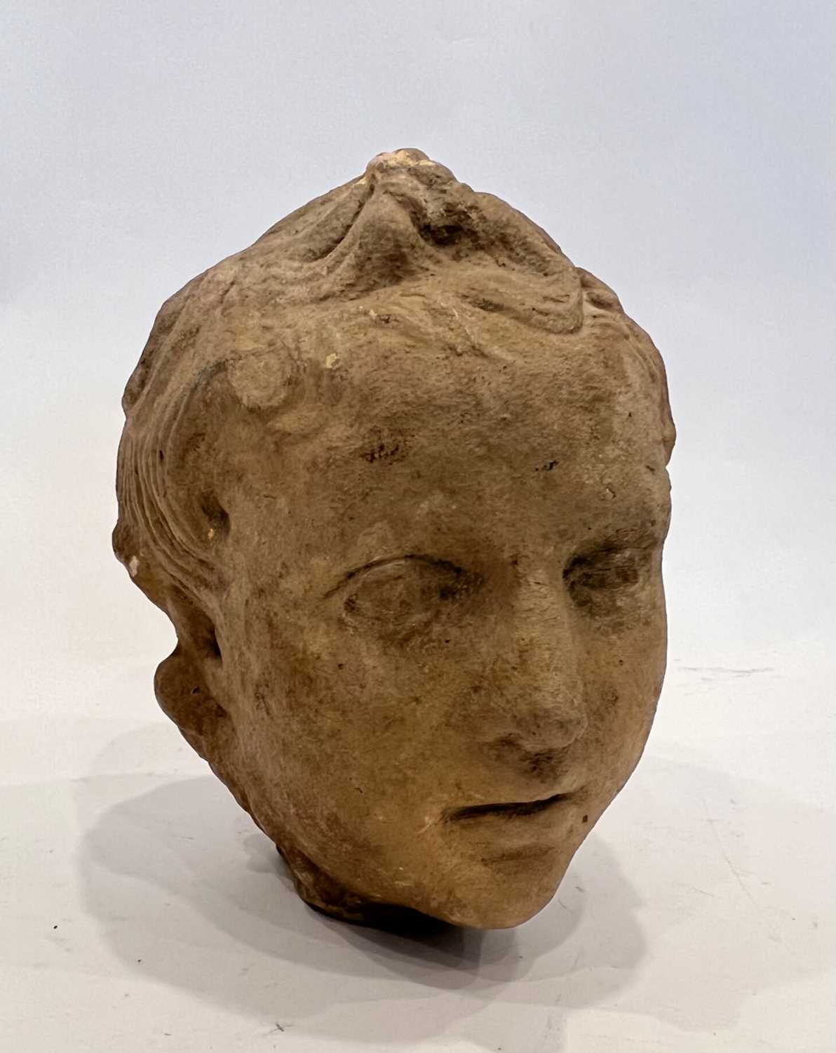 A COMPOSITION STONE HEAD IN THE STYLE OF DONATELLO - Image 4 of 9