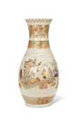 A LARGE JAPANESE MEIJI PERIOD SATSUMA WARE VASE