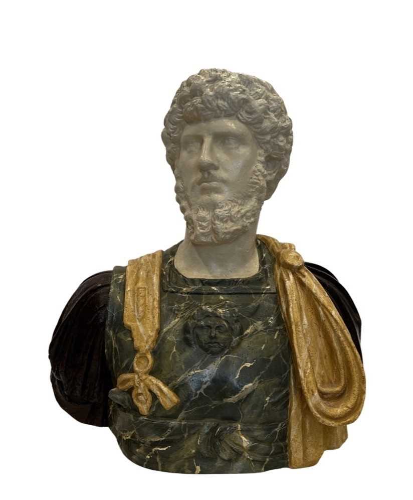 AFTER THE ANTIQUE: A LIFE-SIZE BUST OF ROMAN EMPEROR LUCIUS AELIUS - Image 3 of 5