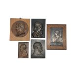 FIVE 19TH AND EARLY 20TH CENTURY PORTRAIT RELIEF PLAQUETTES