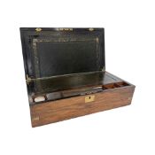 A VICTORIAN MAHOGANY WRITING BOX