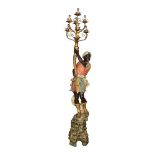 A LARGE VENETIAN 18TH CENTURY STYLE CARVED WOOD TORCHERE