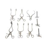 A COLLECTION OF MEDICAL / DOCTOR'S CLAMPS AND RIB OPENERS