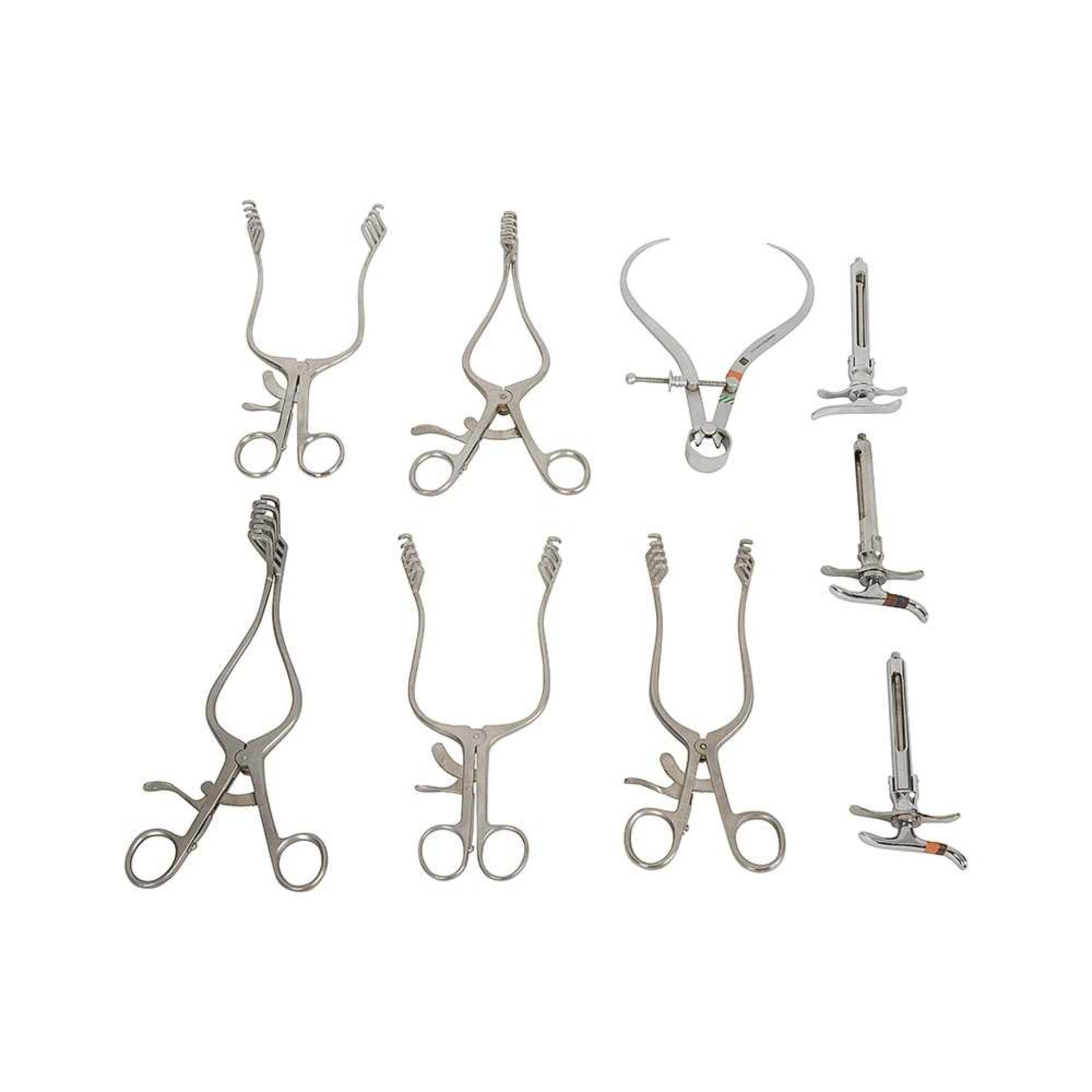 A COLLECTION OF MEDICAL / DOCTOR'S CLAMPS AND RIB OPENERS