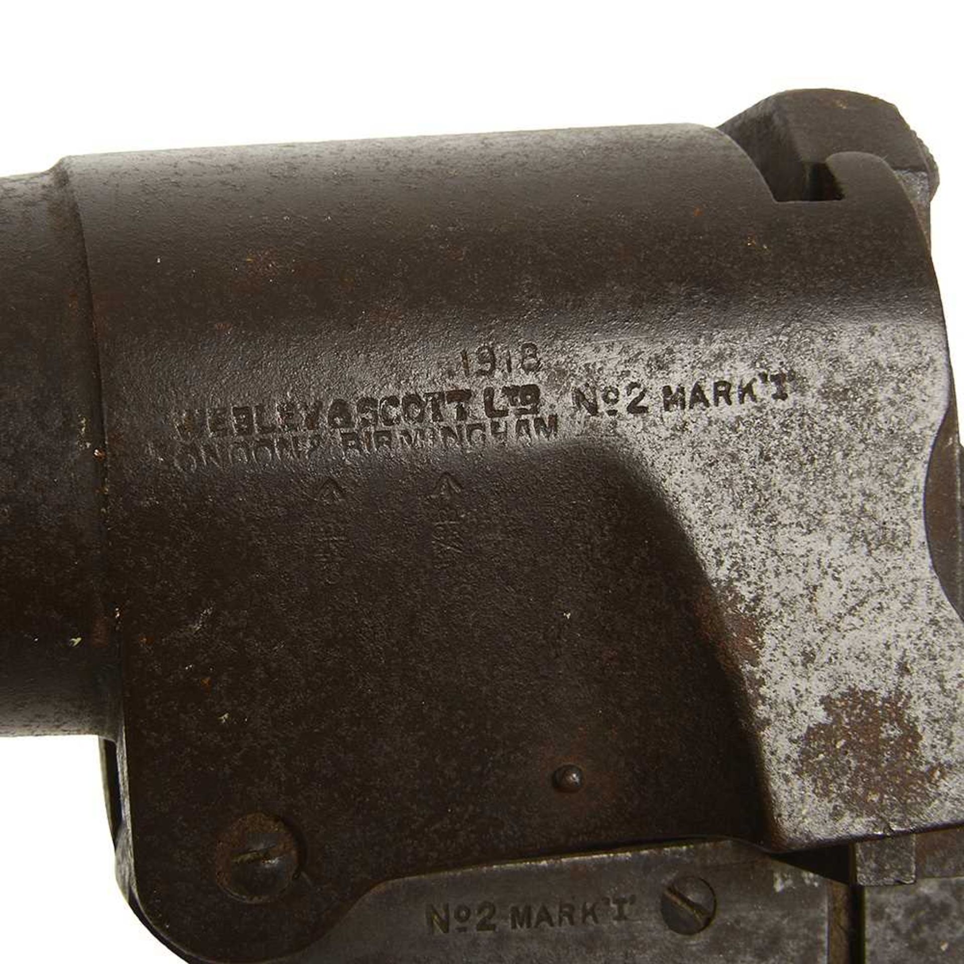 A WWI WEBLEY & SCOTT MK 1 SIGNAL PISTOL OR FLARE GUN DATED 1918 - Bild 3 aus 6
