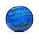 A LARGE SOLID LAPIS LAZULI SPHERE