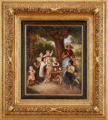 KPM: A FINE AND LARGE LATE 19TH CENTURY BERLIN PORCELAIN PLAQUE SIGNED R.DITTRICH