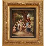 KPM: A FINE AND LARGE LATE 19TH CENTURY BERLIN PORCELAIN PLAQUE SIGNED R.DITTRICH