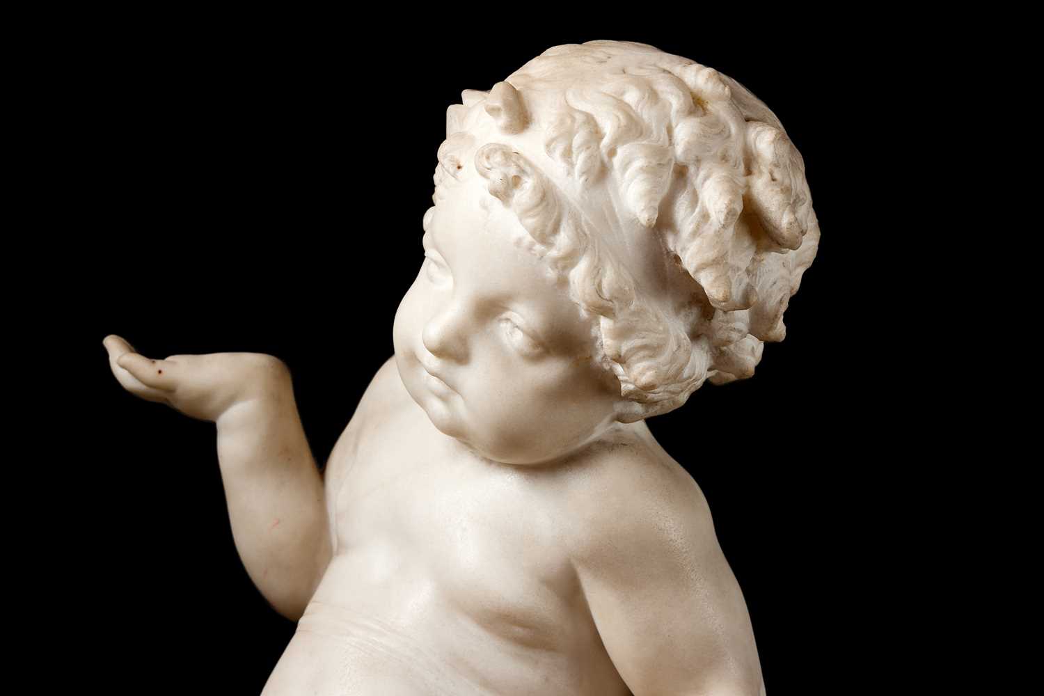 ALBERT CARRIER-BELLEUSE (FRENCH, 1824 -1887): A CARRARA MARBLE PUTTO - Image 3 of 11