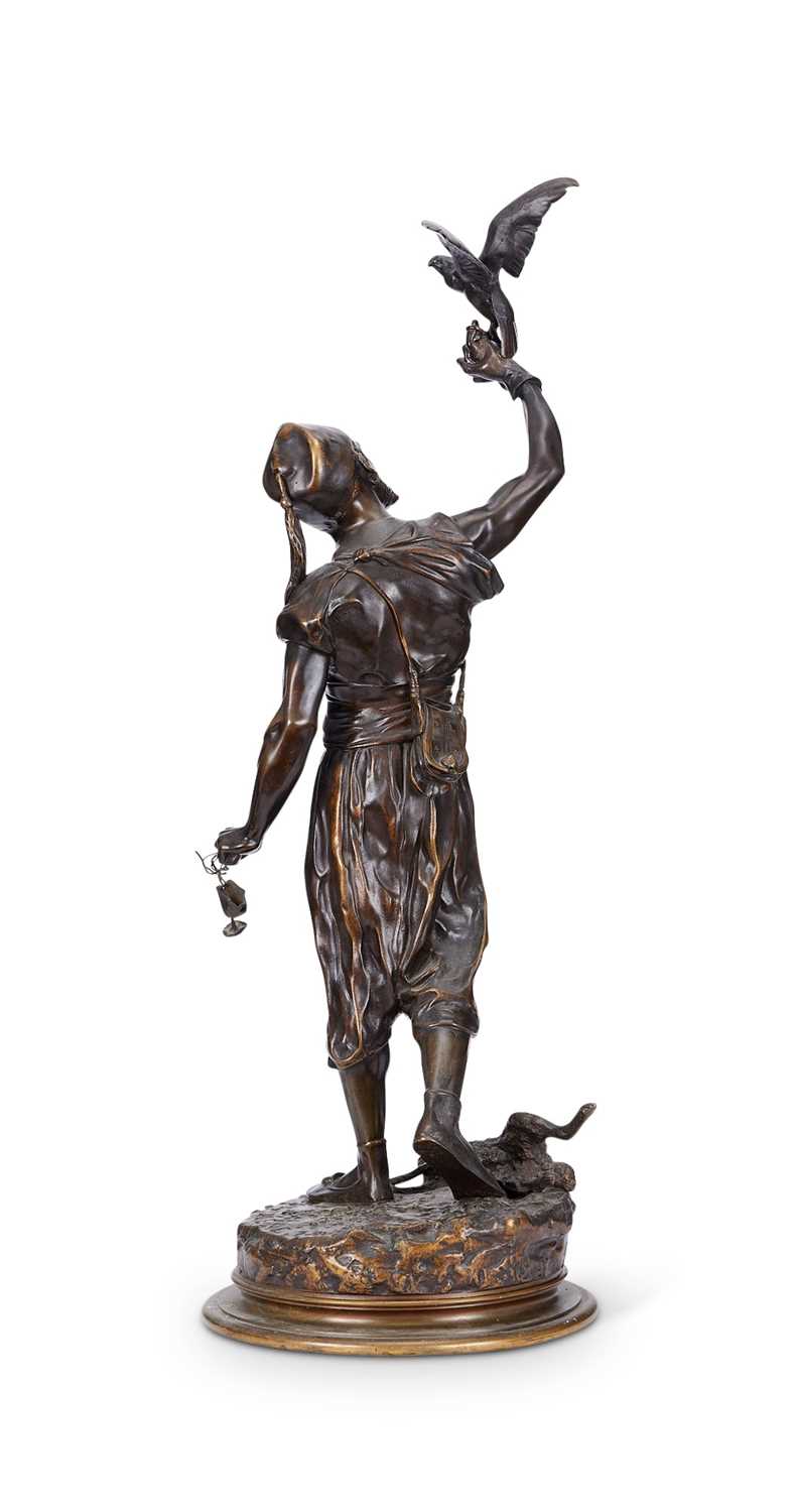 PIERRE JULES MENE (FRENCH, 1810-1879): 'FAUCONNIER ARABE', BRONZE - Image 3 of 4