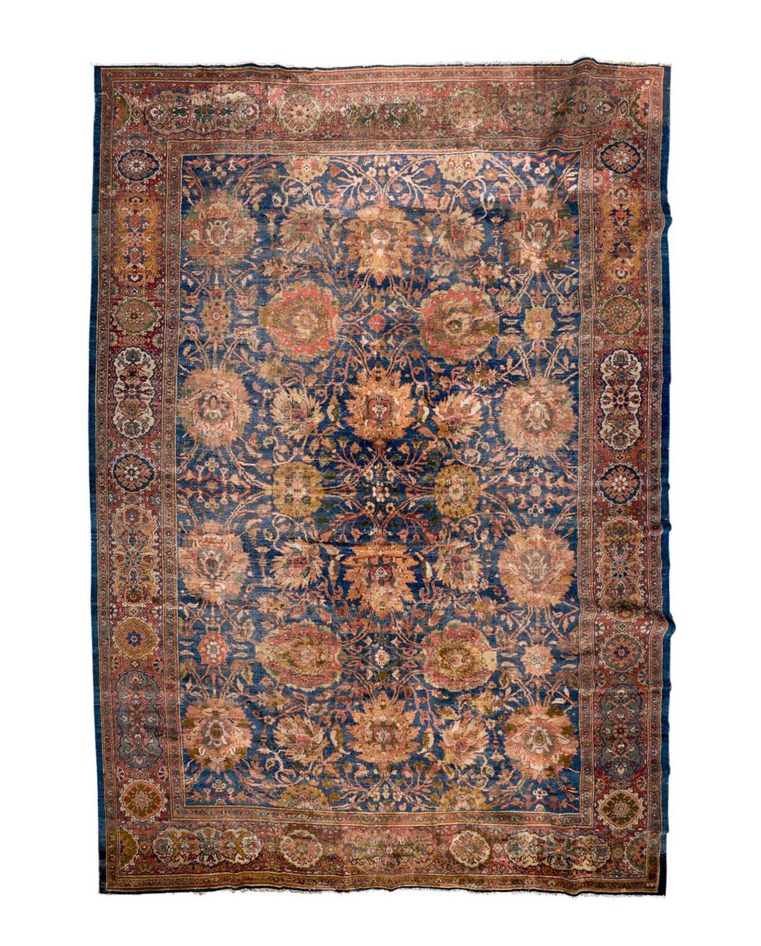 A RARE AND LARGE LATE 19TH CENTURY PERSIAN ZIEGLER CARPET