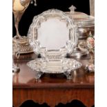 PAUL STORR: A FINE PAIR OF GEORGE IV STERLING SILVER SECOND COURSE DISHES, 1826