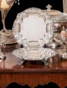 PAUL STORR: A FINE PAIR OF GEORGE IV STERLING SILVER SECOND COURSE DISHES, 1826