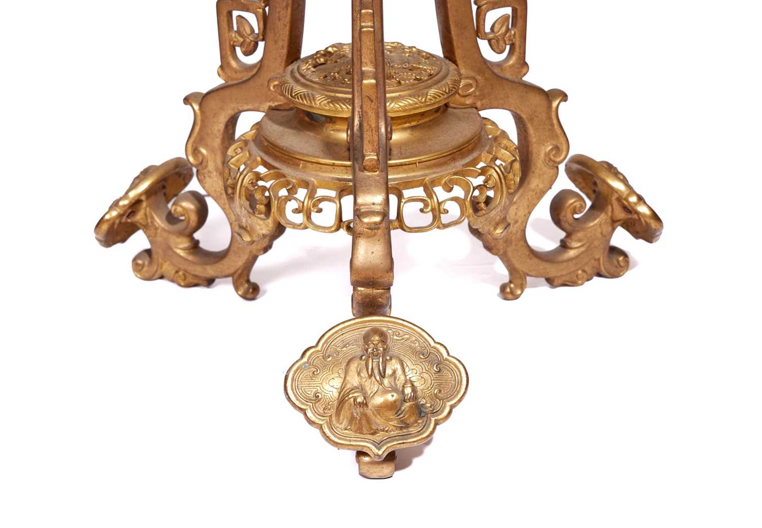 ATTRIBUTED TO EDOUARD LIEVRE: A FINE 19TH CENTURY GILT BRONZE FLOOR STANDING LAMP - Image 2 of 5