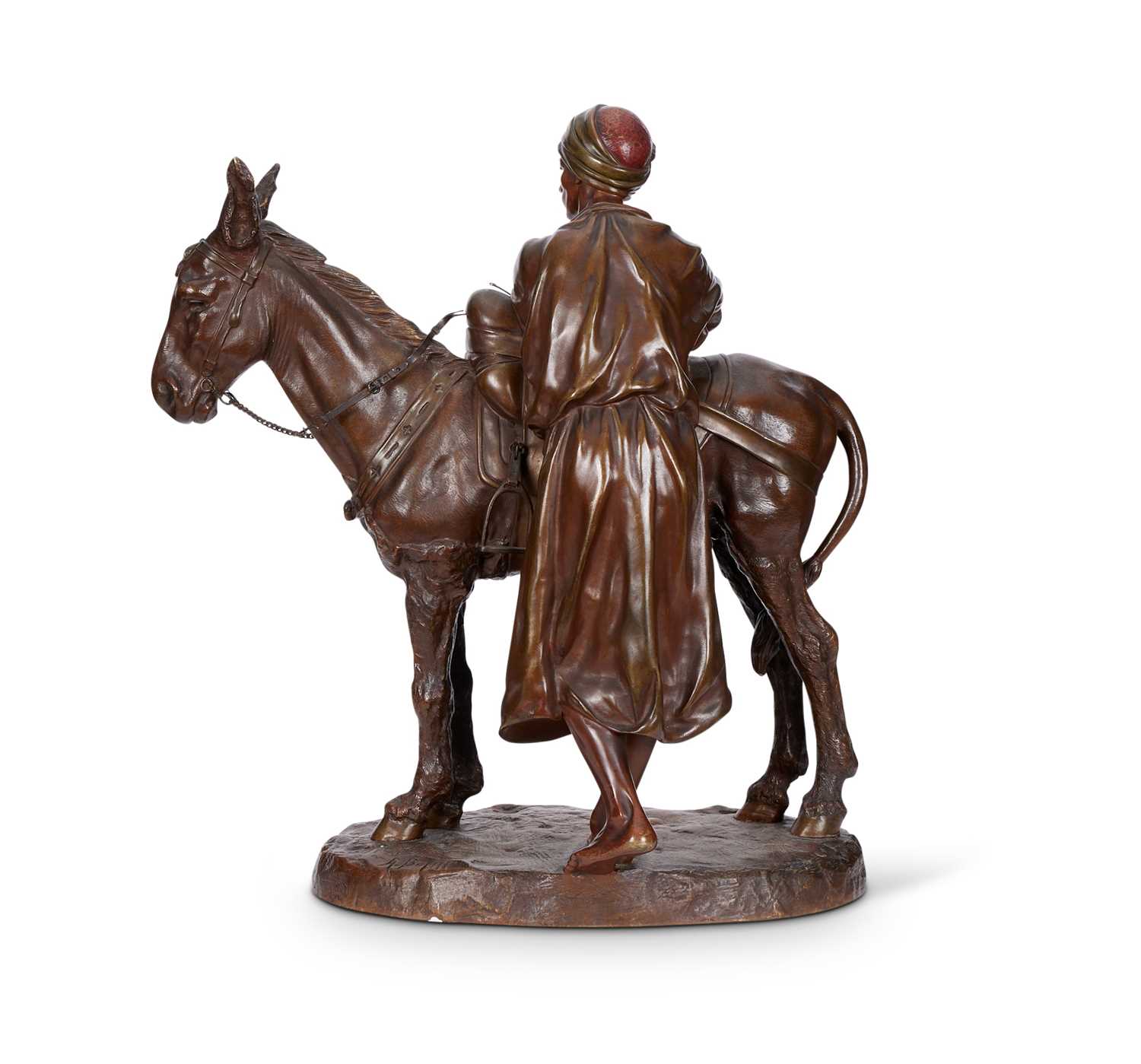 ANTOINE BOFILL (1875-1939): A LATE 19TH CENTURY ORIENTALIST BRONZE 'ANIER DU CAIRE' - Image 3 of 4