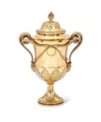 A GEORGE III STERLING SILVER GILT CUP AND COVER, LONDON, 1774, PARKER & WAKELIN