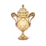 A GEORGE III STERLING SILVER GILT CUP AND COVER, LONDON, 1774, PARKER & WAKELIN