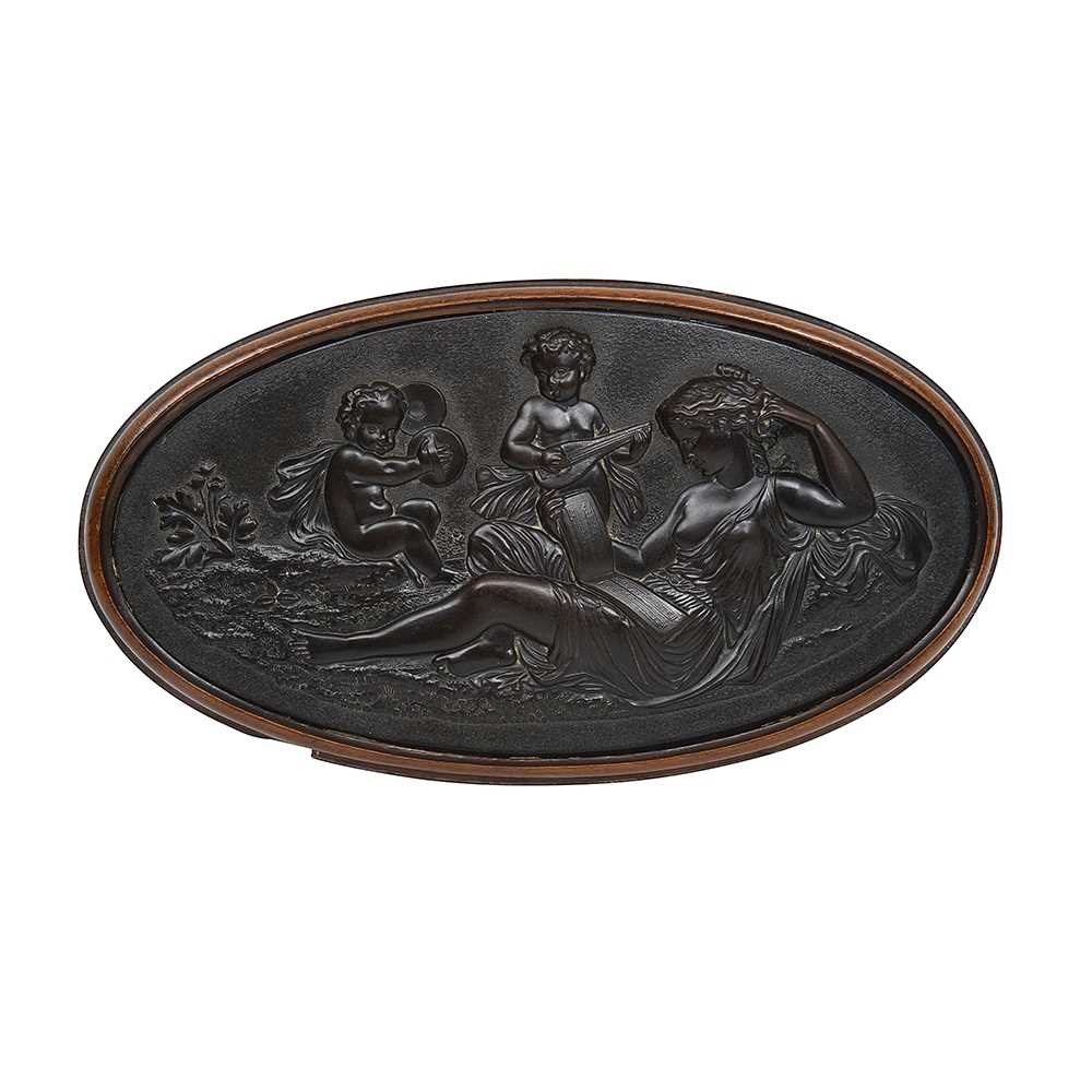 A LATE 19TH CENTURY FRENCH BOIS DURCI RELIEF OF VENUS AND CUPIDS