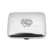 AN EDWARDIAN STERLING SILVER CIGARETTE CASE, 1904