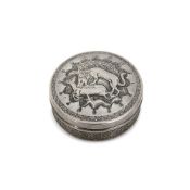 A PERSIAN SILVER SNUFF BOX