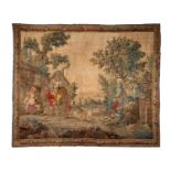 AN EARLY 18TH CENTURY FRENCH GENRE TAPESTRY