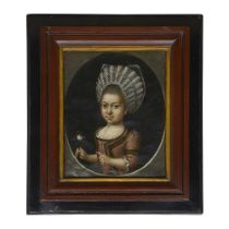 A MID 18TH CENTURY DUTCH PORTRAIT OF A GIRL