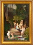 KPM: A FINE AND LARGE LATE 19TH CENTURY BERLIN PORCELAIN PLAQUE AFTER L. STURM