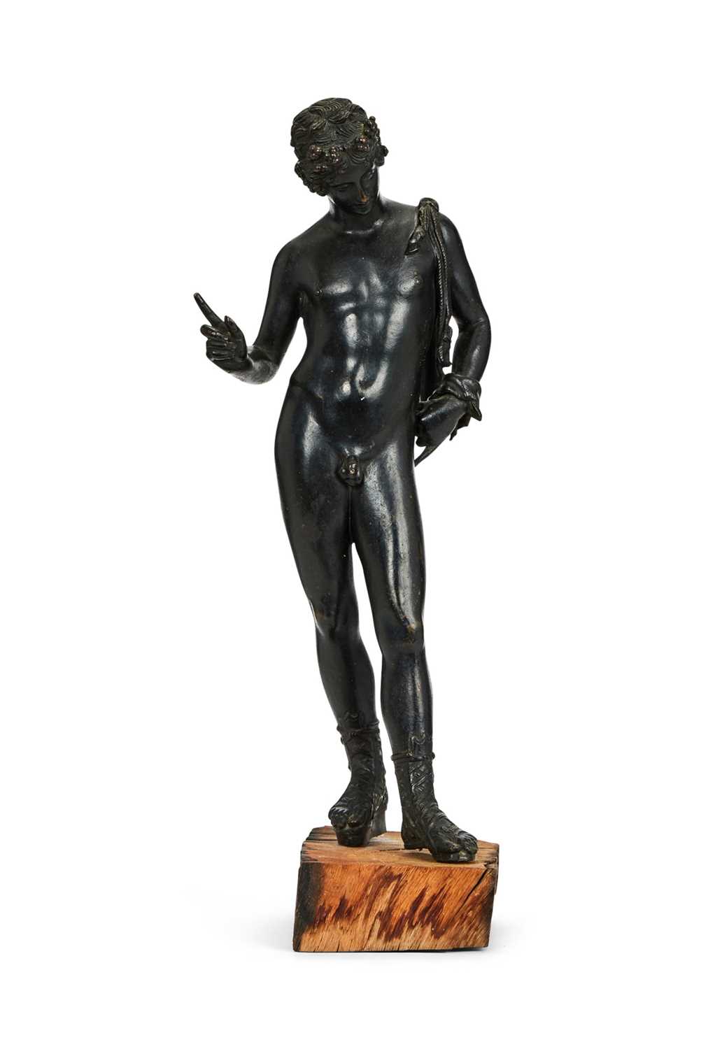 A LATE 19TH CENTURY NEAPOLITAN BRONZE OF NARCISSUS, AFTER THE ANTIQUE