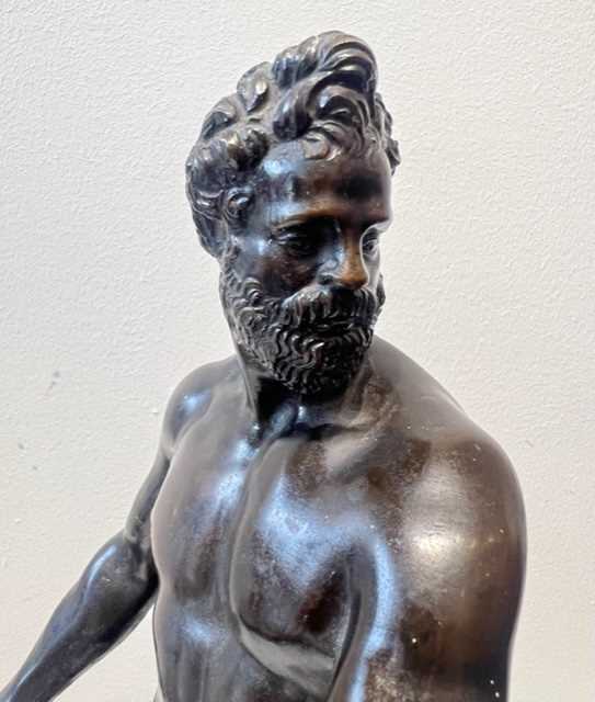 AN 18TH / 19TH CENTURY BRONZE FIGURE OF MARS AFTER GIAMBOLOGNA (ITALIAN, 1529-1608) - Image 10 of 13