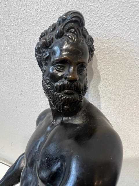 AN 18TH / 19TH CENTURY BRONZE FIGURE OF MARS AFTER GIAMBOLOGNA (ITALIAN, 1529-1608) - Image 12 of 13
