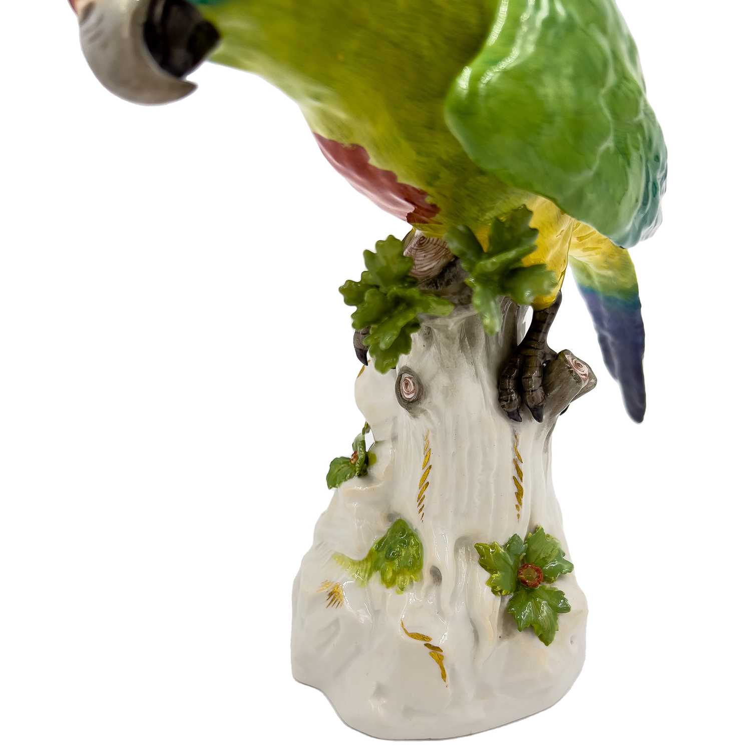 MEISSEN: A 19TH CENTURY PORCELAIN MODEL OF A PARROT, MODEL NO. 644 - Image 6 of 7