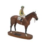 RACING INTEREST: A BESWICK FIGURE OF NIJINSKY WITH LESTER PIGGOT UP